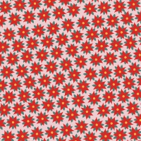 Papier cadeau rouge avec fleur de Noël de 2,00 x 0,70 m - 1 unité