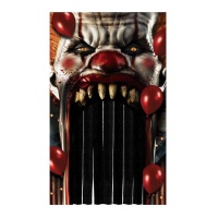 Rideau de clown terrifiant de 1,45 x 2,40 m