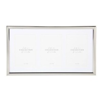 Cadre multifoto Silver fin pour 3 photos de 10 x 15 cm - DCasa