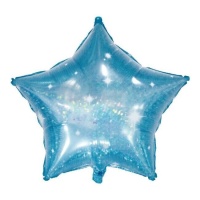 Ballon étoile Galactic Aqua de 61 cm - Conver Party