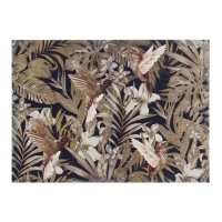 Toile feuilles tropicales avec oiseaux de 50 x 70 cm - DCasa