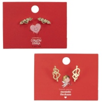 Boucles d'oreilles d'amour assorties - 1 paire