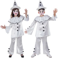 Costume d’arlequin blanc et noir pour enfant