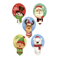 Piques en azyme découpables de Noël de 6,5 x 4 cm - Dekora - 20 unités