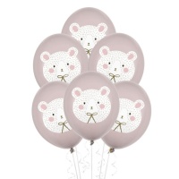 Ballons en latex Bears Baby de 30 cm - PartyDeco - 50 unités