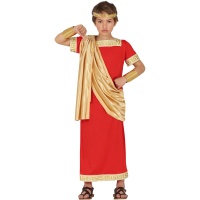 Costume romain rouge et doré pour enfant