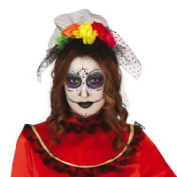 Serre-tête de fleurs multicolores de Catrina