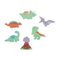 Figurines en sucre de Dinosaures - PME - 6 unités