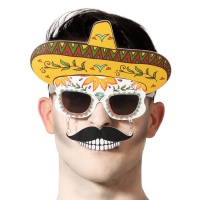 Lunettes avec chapeau mexicain et bouche