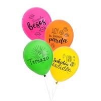 Ballons en latex multicolores pour fête de 30 cm - 8 unités