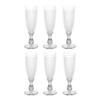 Coupes de 185 ml pour cava diamant anthracite - 6 unités