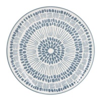 Assiette de 19 cm estampillée gris bleuâtre