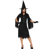 Costume de sorcière de Salem noir pour femme