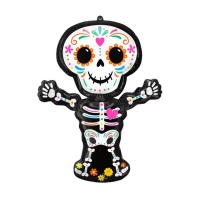 Ballon silhouette squelette Catrina de 86 x 66 cm - Anagram