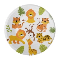 Assiettes Happy Jungle de 23 cm - 8 unités