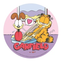 Gaufrette comestible de Garfield de 20 cm - Dekora