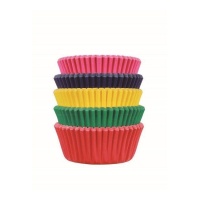 Capsules pour cupcakes mini de couleurs primaires - PME - 100 unités