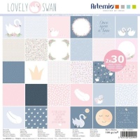 Kit de papiers de scrapbooking Lovely Swan - Artemio - 60 feuilles