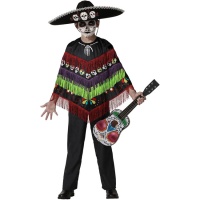 Poncho de squelette Catrina pour enfant