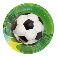 Assiettes de football à ballon tiré de 17 cm - 8 unités