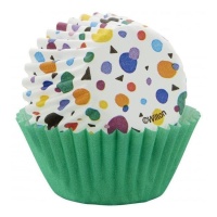 Capsules pour cupcakes de couleurs assorties de 5 cm - Wilton - 75 unités