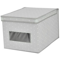 Boîte pliable de 40 x 30 x 25 cm pour vêtements avec fenêtre étoiles