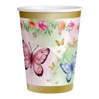 Gobelets Butterfly Shimmer de 250 ml - 8 unités