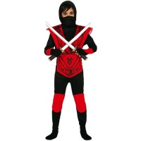 Déguisement de ninja rouge et noir pour enfant