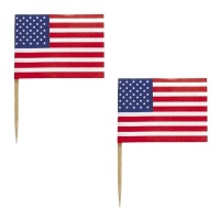 Pics de drapeaux des États-Unis de 6,5 cm - 30 unités