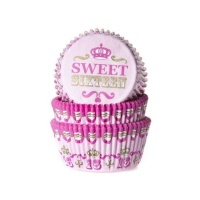 Capsules pour cupcakes Sweet 16 - House of Marie - 50 unités