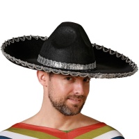 Chapeau mexicain noir de 45 cm