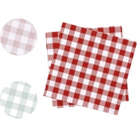 Serviettes vichy de 16,5 cm - 20 unités