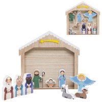 Figurines en bois de la crèche - 10 unités