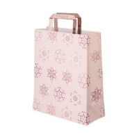 Sac cadeau de Noël rose 32 x 26 x 10 cm - 1 unité