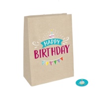 Sac cadeau de 23,5 x 15,8 x 6 cm en papier kraft 