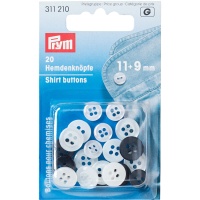 Boutons de 9 et 11 cm pour chemises - Prym - 20 unités