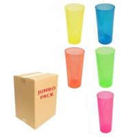 Verres en plastique de 300 ml en couleurs assorties - 420 unités