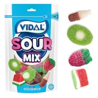 Sachet de bonbons gélifiés enrobés de pica pica - Sour mix - Vidal - 180 gr