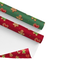 Papier d'emballage de Noël doux 0,7 x 2 m - 1 pc.