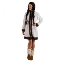 Costume d'esquimau blanc pour femme