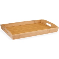 Plateau en bambou de 43 x 29,5 x 5,5 cm