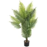 Plante artificielle de palmier avec pot noir de 1,40 m