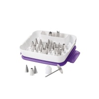 Coffret avec douilles, clou et adaptateur - Wilton - 24 unités