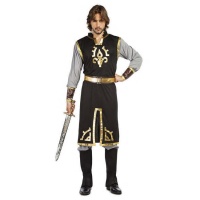 Costume médiéval noir pour homme