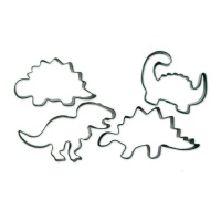 Emporte-pièces dinosaures en fer-blanc - Scrapcooking - 4 unités