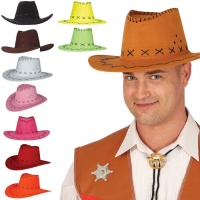 Chapeau de cow-boy classique de couleur - 56 cm