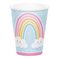 Verres Nuages Arc-en-ciel de 250 ml - 8 unités