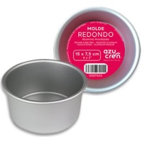 Moule rond en aluminium de 15 x 15 x 7,5 cm - Azucren