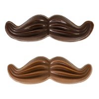 Figures en chocolat noir et au lait assorties de moustaches - 108 unités