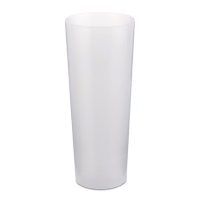 Verres en plastique transparent de 300 ml type tube - 10 unités